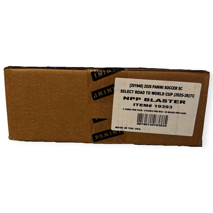 2026 Panini Select Road To FIFA World Cup Soccer Sealed Blaster 20 Box Case