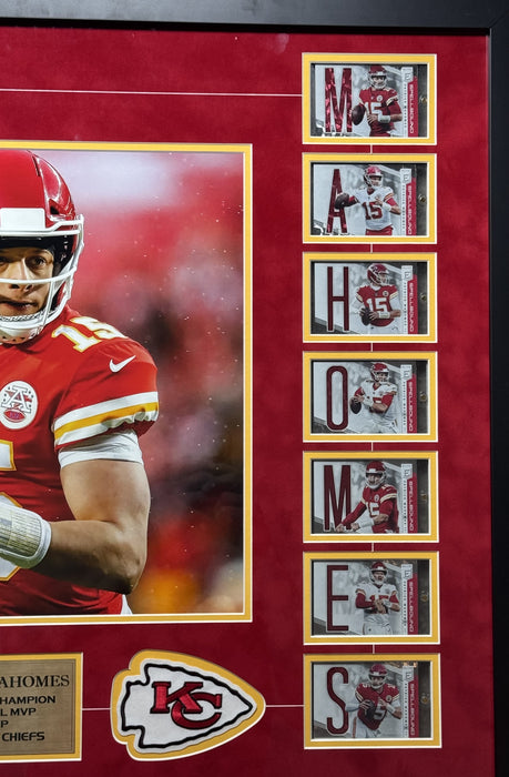 Patrick Mahomes 2019 Panini Donruss Elite Spellbound /299 Complete Set Framed Collage