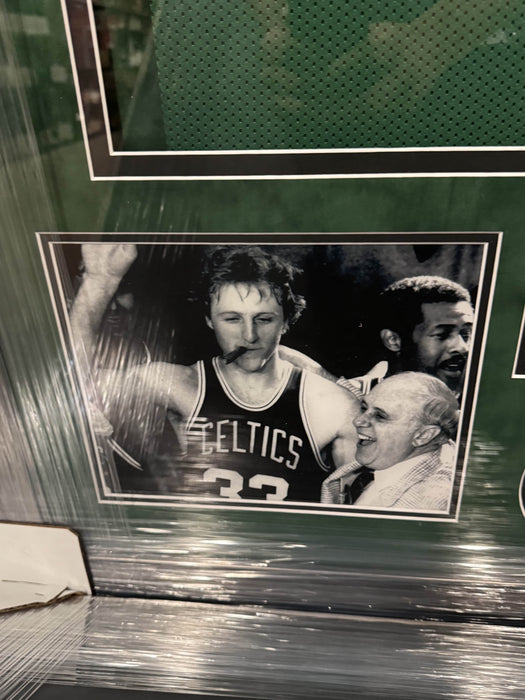 1981 Boston Celtics Team Autographed Jersey Framed to 32x40 NEP