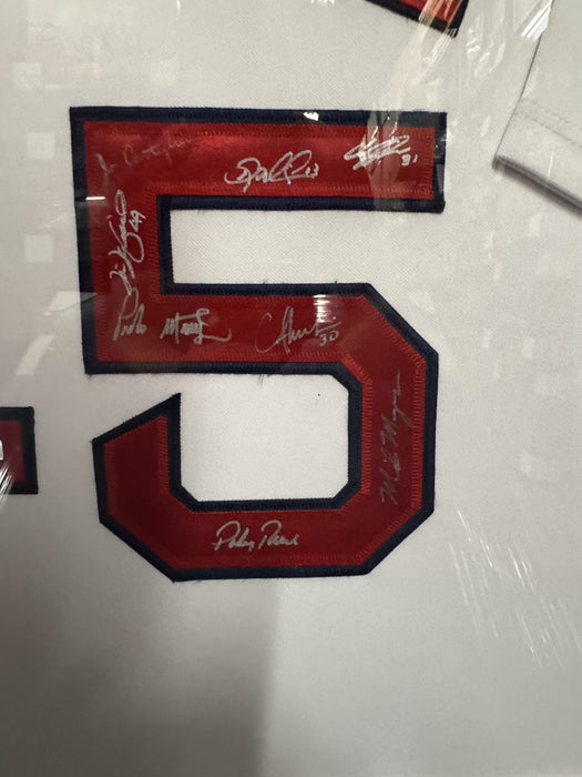 2004 Boston Red Sox Team Autographed Jersey Framed to 32x40 NEP