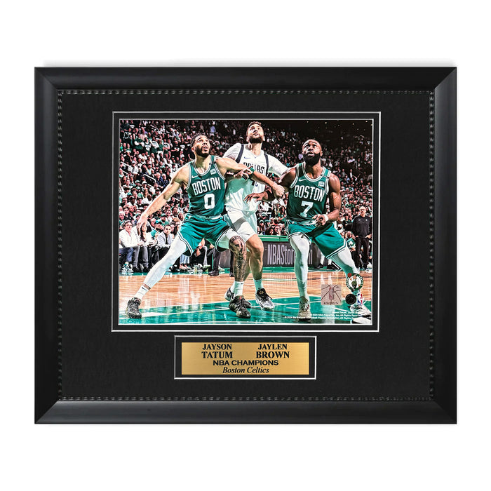 Jayson Tatum & Jaylen Brown Unsigned Photo Framed to 11x14