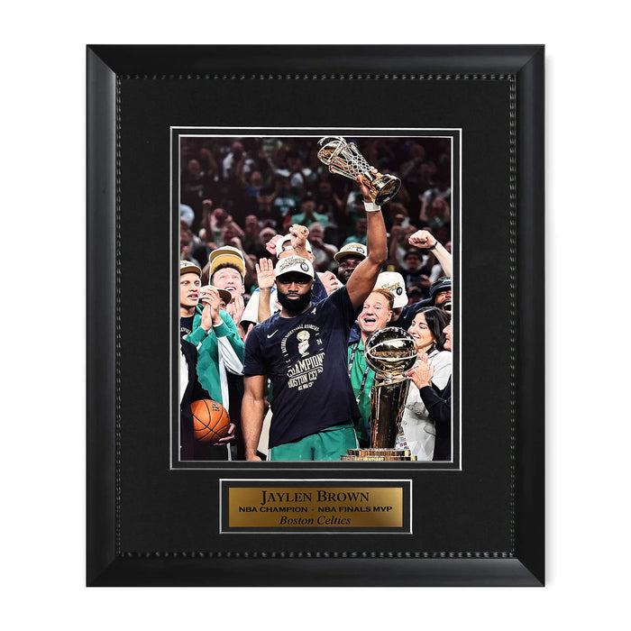 Jaylen Brown 2023-24 NBA Champion Boston Celtics Unsigned Photo Framed to 16x20