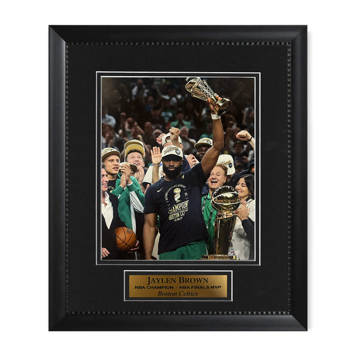 Jaylen Brown 2023-24 NBA Champion Boston Celtics Unsigned Photo Framed to 11x14