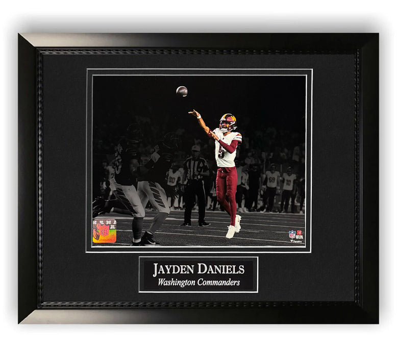 Jayden Daniels Washington Commanders Unsigned Photo Framed to 11x14