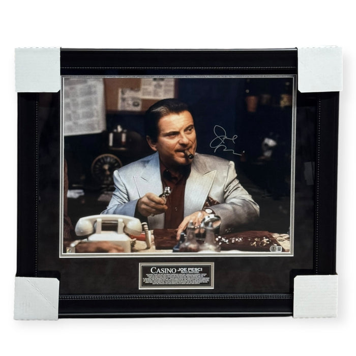 Joe Pesci "Casino" Autographed 16x20 Photo Framed To 23x27 Beckett