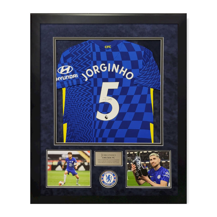 Jorginho Chelsea Autographed Jersey Framed To 32x40 Icons