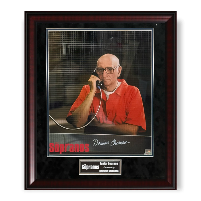 Dominic Chianese "Junior Soprano" Autographed 16x20 Framed to 23x27