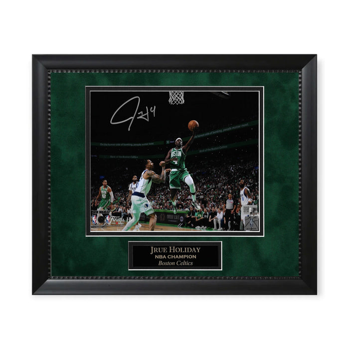 Jrue Holiday Boston Celtics Autographed 8x10 Photo Framed to 11x14 NEP