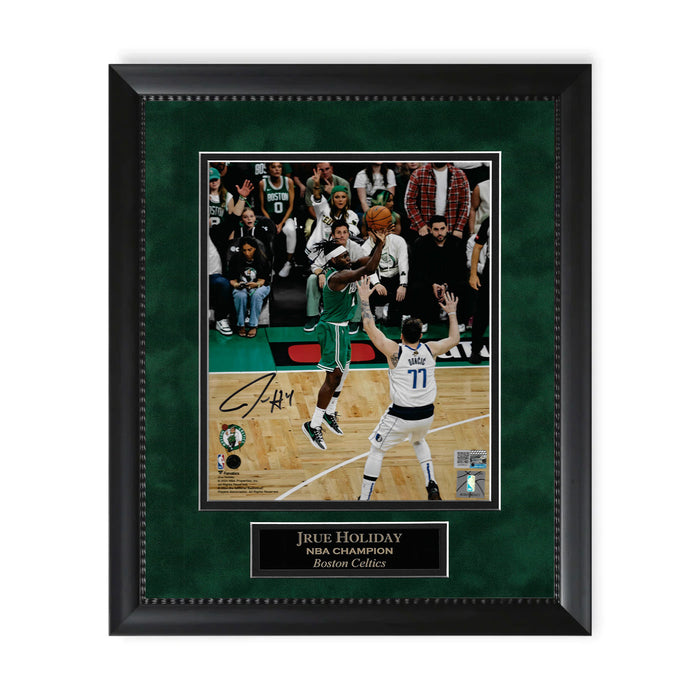 Jrue Holiday Boston Celtics Autographed 8x10 Photo Framed to 11x14 NEP