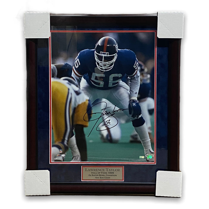 Lawrence Taylor New York Giants Autographed 16x20 Photo Framed to 23x27 NEP