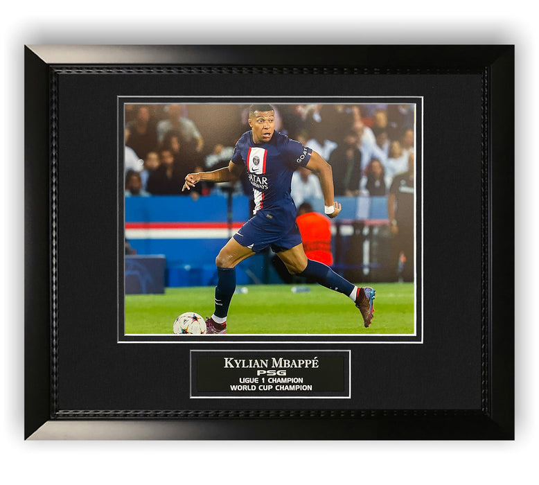 Kylian Mbappe Unsigned Photograph Framed to 11x14 Paris Saint-Germain F.C.