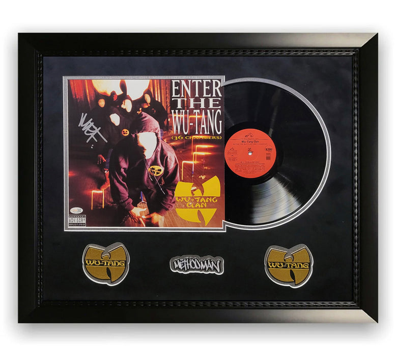 Method Man Autographed Enter the Wu-Tang (36 Chambers) Vinyl Cover Framed To 16x20 JSA