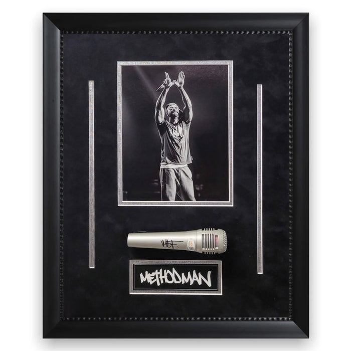 Method Man Autographed Microphone Shadow Box Framed to 16x20 JSA