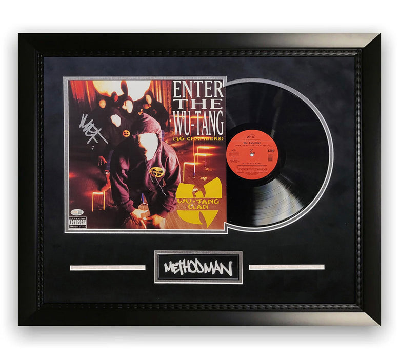 Method Man Autographed Enter the Wu-Tang (36 Chambers) Vinyl Cover Framed To 16x20 JSA