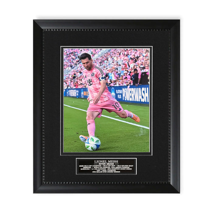 Lionel Messi Inter Miami Unsigned Photograph Framed to 11x14