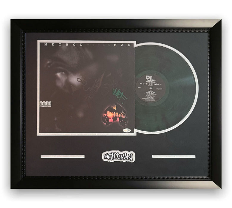 Method Man Autographed Tical Vinyl Cover Framed To 16x20 JSA