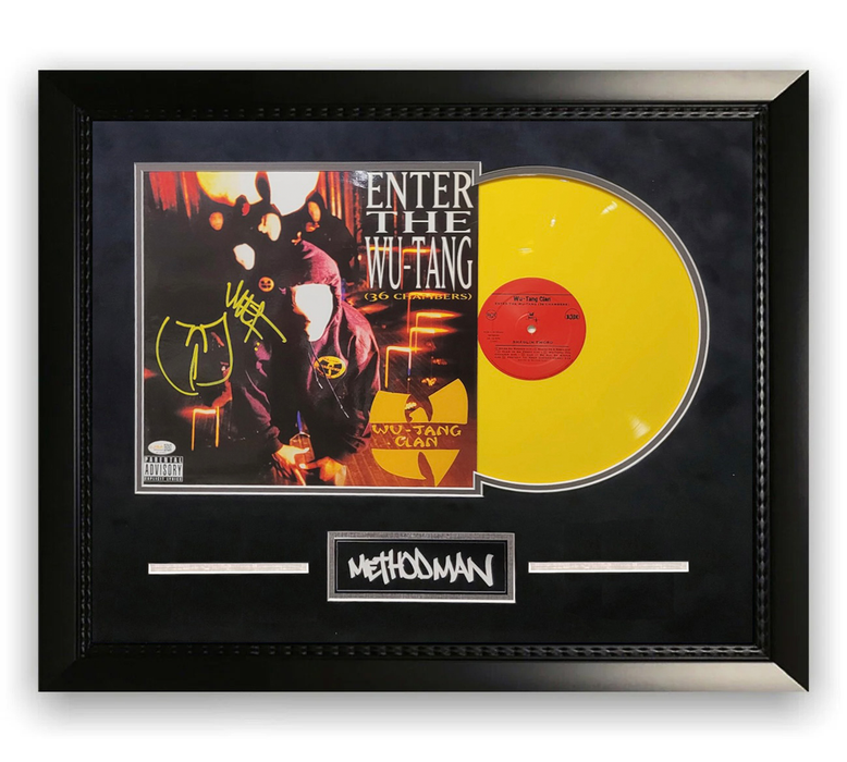 Method Man Autographed Enter the Wu-Tang (36 Chambers) Vinyl "W" Inscription Framed To 16x20 JSA