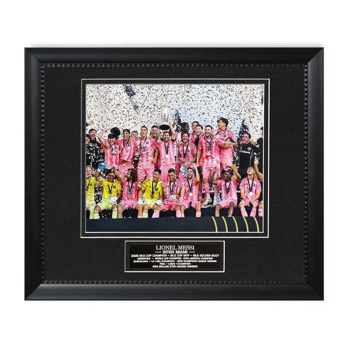 Lionel Messi Inter Miami Unsigned Photograph Framed to 11x14