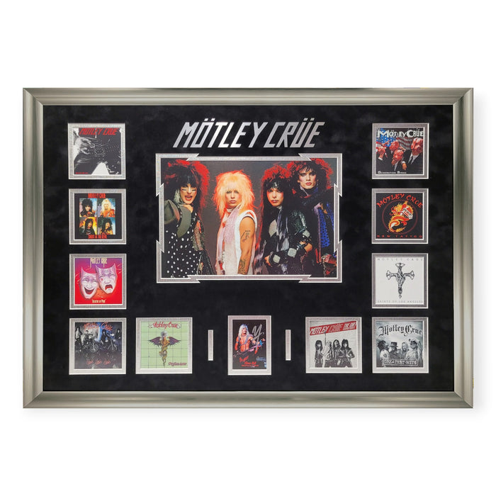 Vince Neil "Motley Crue" Autographed Trading Card Collage Framed To 23x31 Beckett