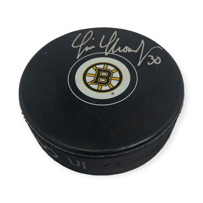 Tim Thomas Boston Bruins Autographed Puck NEP
