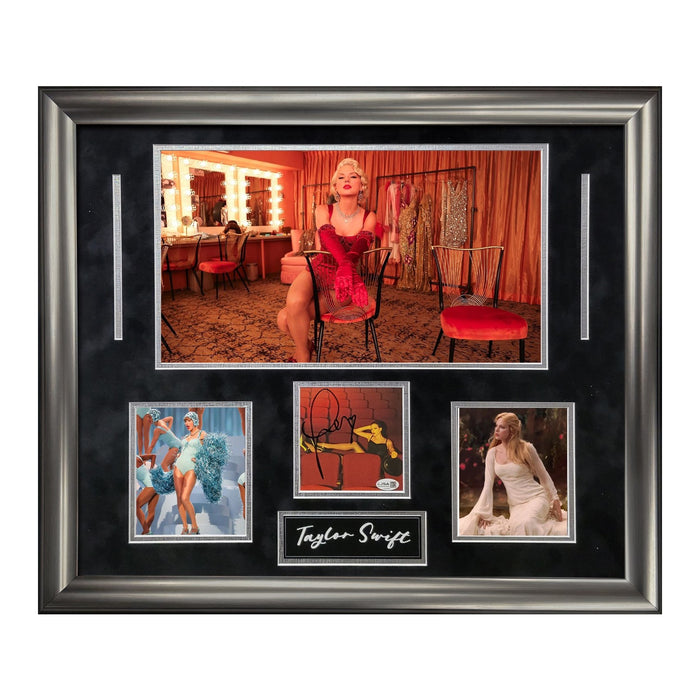 Taylor Swift Autographed "The Life of a Showgirl" Album Collage Framed to 23x27 JSA