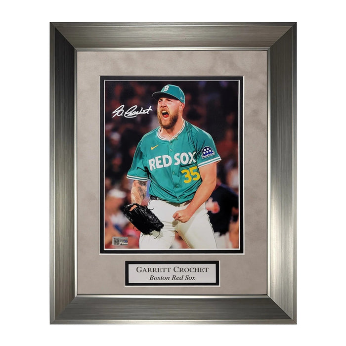 Garrett Crochet Boston Red Sox Autographed 8x10 Photo Framed to 11x14 NEP