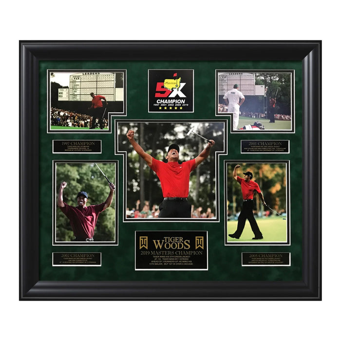 Tiger Woods Unsigned Collage Framed to 23x27