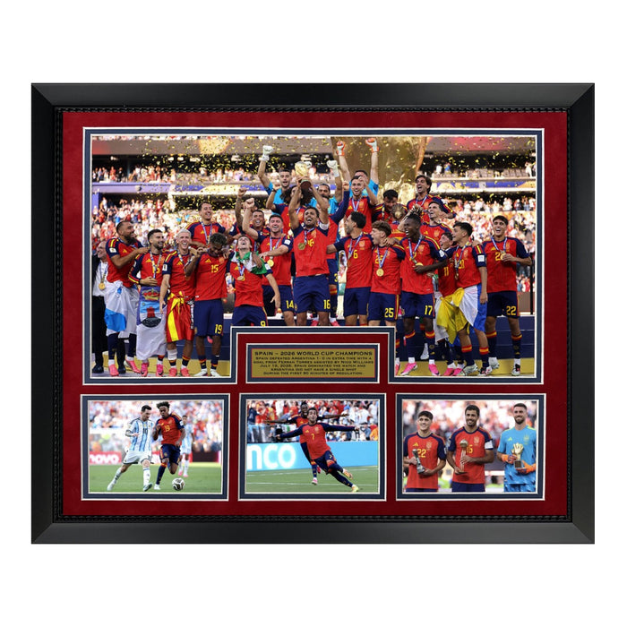 Spain 2026 FIFA World Cup Champions Unsigned Photo Collage Framed To 16x20