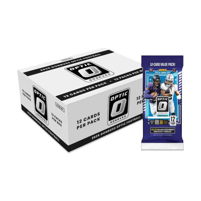 2025 Panini Optic Football 12-Pack Fat Pack Value Case with (12) Boxes