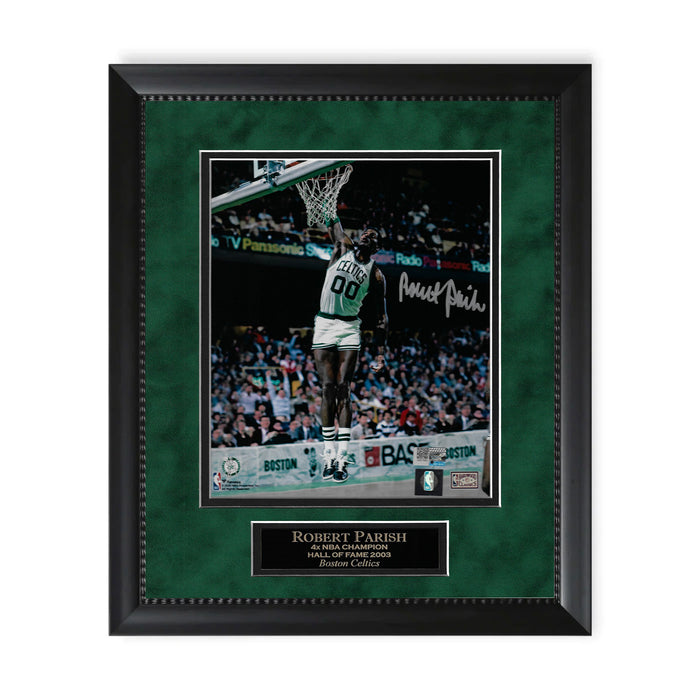 Robert Parish Boston Celtics Autographed 8x10 Photo Framed to 11x14 NEP