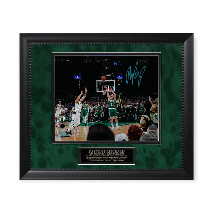 Payton Pritchard Boston Celtics NBA Finals Autographed 8x10 Photo Framed to 11x14 NEP