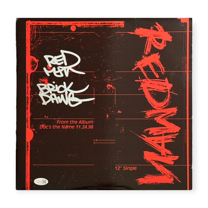 Redman Autographed Vinyl Cover w/ Brick Dawg Inscription JSA