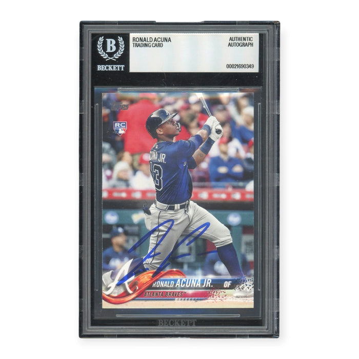 Ronald Acuna Jr. Atlanta Braves Autographed 2018 Topps Update Rookie RC #US250 BGS Authentic