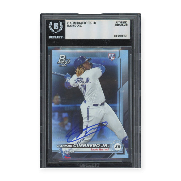 Vladimir Guerrero Jr. Toronto Blue Jays Autographed 2019 Bowman Platinum Rookie RC #27 BGS Authentic