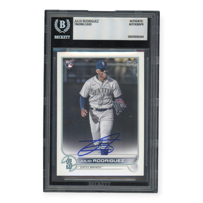 Julio Rodriguez Seattle Mariners Autographed 2022 Topps Rookie RC #659 BGS Authentic