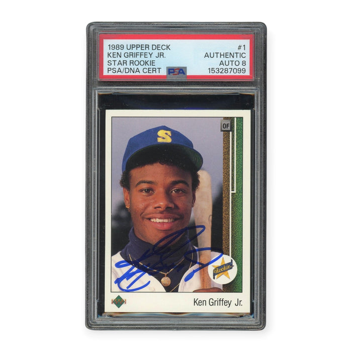 Ken Griffey Jr 1989 Upper Deck Star Rookie #1 RC PSA 8 Auto Grade