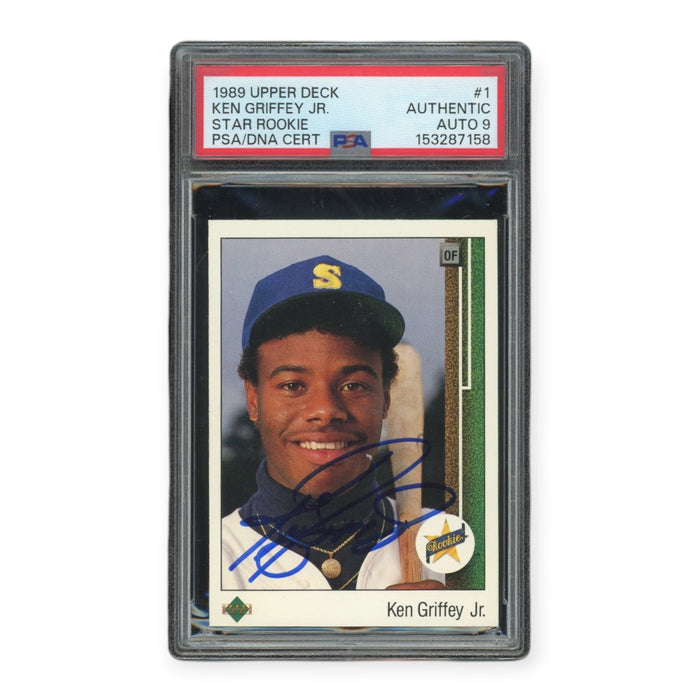 Ken Griffey Jr 1989 Upper Deck Star Rookie #1 RC PSA 9 Auto Grade