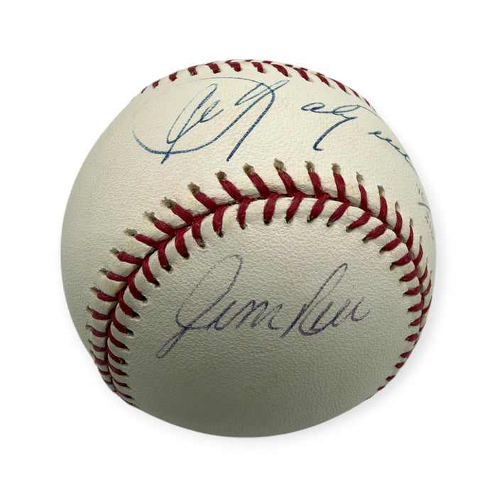 Carl Yastrzemski, Jim Rice & Jason Varitek Boston Red Sox Autographed OMLB Baseball #/216 Inscription Steiner