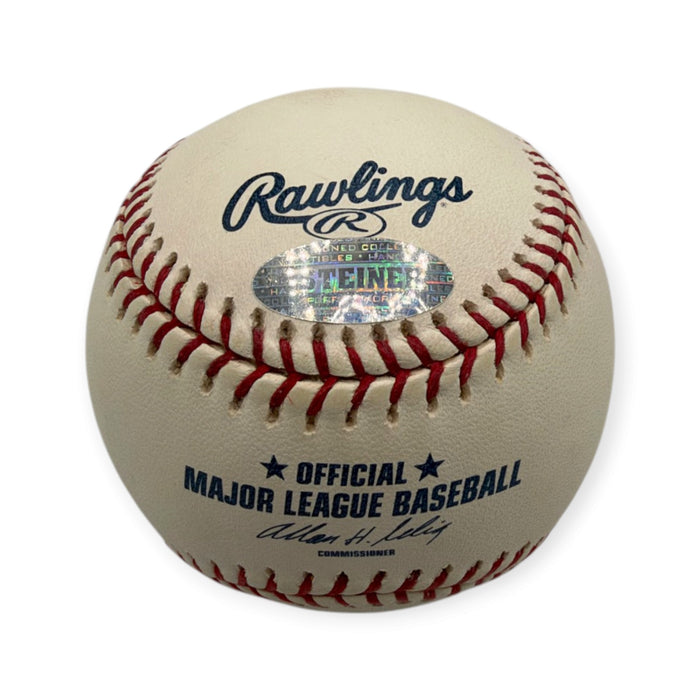 Carl Yastrzemski, Jim Rice & Jason Varitek Boston Red Sox Autographed OMLB Baseball #/216 Inscription Steiner