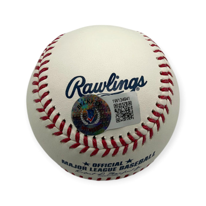 Ronald Acuna Jr. Atlanta Braves Autographed OMLB Baseball w/ 2023 NL MVP Inscription Beckett