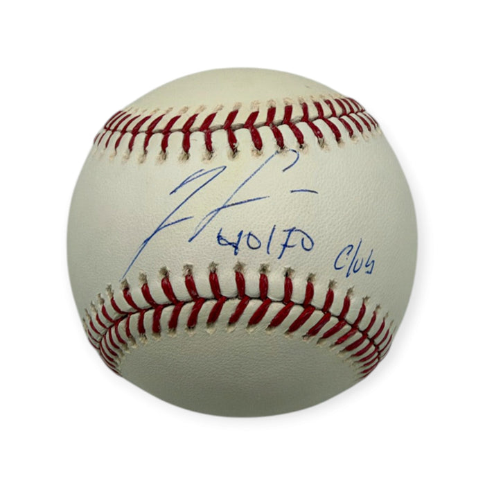 Ronald Acuna Jr. Atlanta Braves Autographed OMLB Baseball w/ 40/70 Club Inscription Beckett