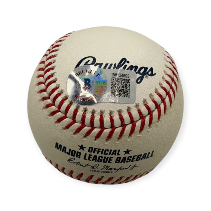 Ronald Acuna Jr. Atlanta Braves Autographed OMLB Baseball w/ 40/70 Club Inscription Beckett
