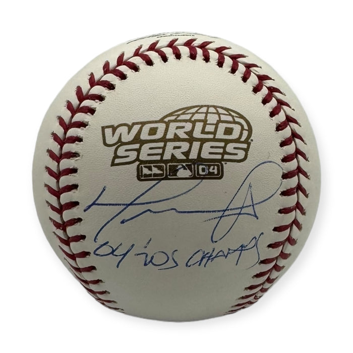 David Ortiz Autographed Red Sox 2004 World Series Baseball w/ Inscription JSA
