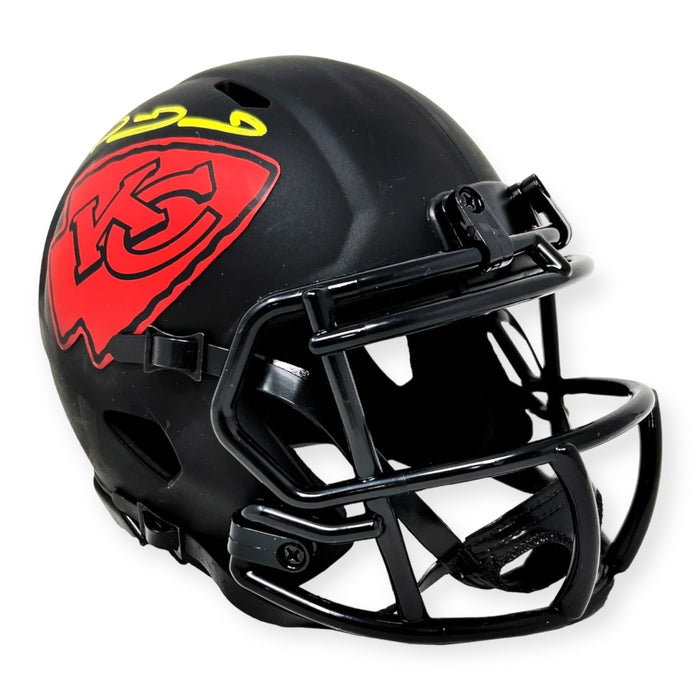 Patrick Mahomes Kansas City Chiefs Autographed Eclipse Mini Helmet BAS