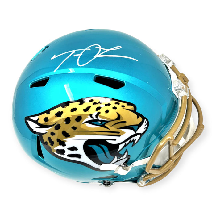 Trevor Lawrence Jacksonville Jaguars Autographed Flash Replica Helmet Fanatics