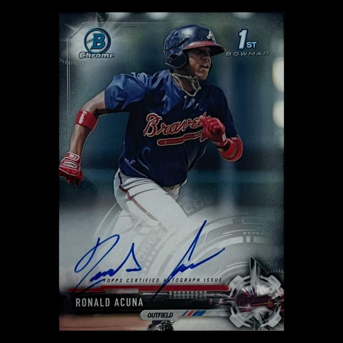 Ronald Acuna 2017 Topps Chrome 1st Bowman Autograph RC #CPA-RA