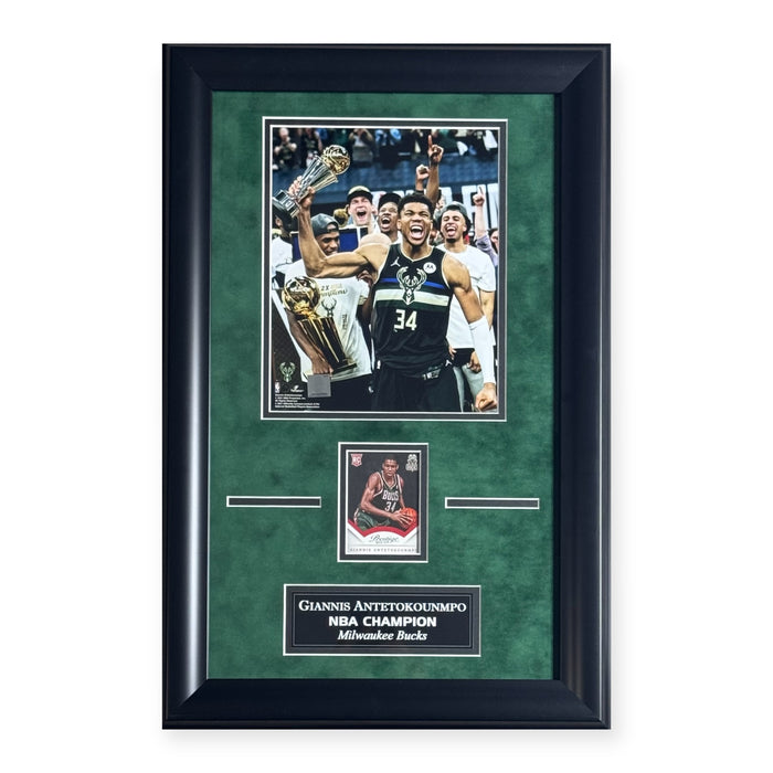 Giannis Antetokounmpo Milwaukee Bucks 2013-14 Panini Prestige Rookie Framed to 22x15