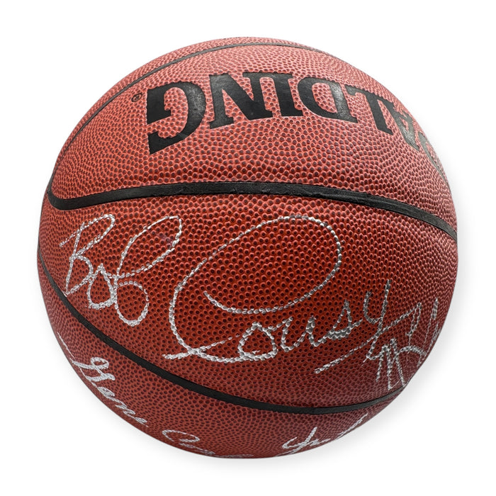 Boston Celtics Multi Signed Basketball - Larry Bird, Robert Parish, Kevin McHale, Bob Cousy, Gene Conley, Tom Heinsohn, ML Carr & Jim Loscutoff JSA