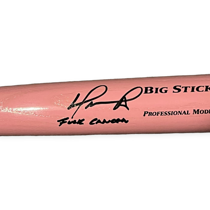 David Ortiz Boston Red Sox Autographed Pink Bat w/ Inscription JSA