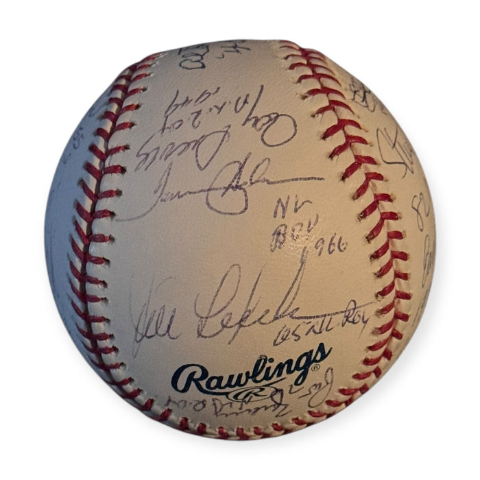 18x Autographed Rookie Of The Year Baseball w/ Inscriptions From The Year Each Won JSA